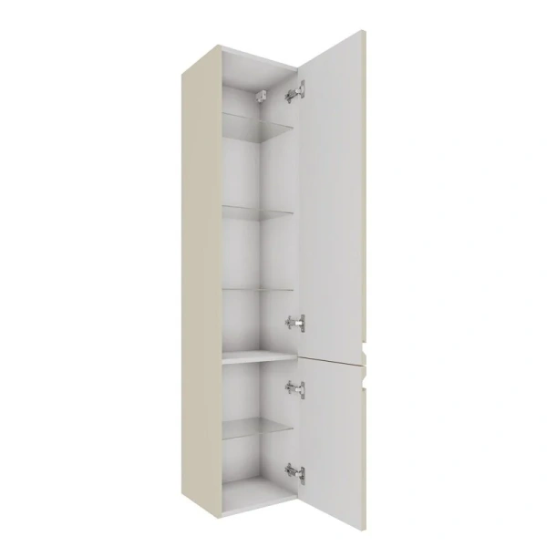 Шкаф-пенал подвесной Акватек Вега 35 см капучино светлый, правый - фото 3