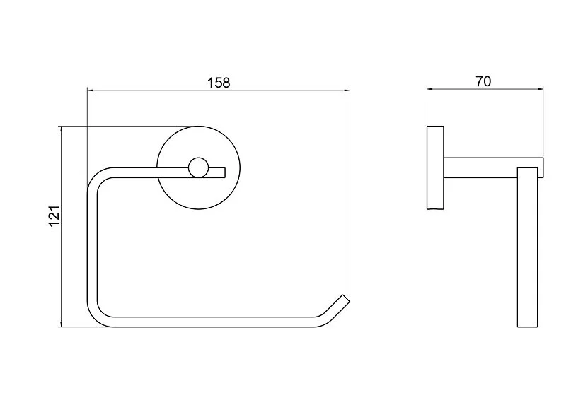 Бумагодержатель Акватек Бетта оружейная сталь - фото 2