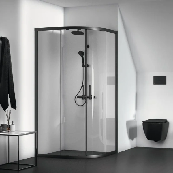 Душевой уголок Ideal Standard Connect 2 100х100 см черный профиль - фото 1