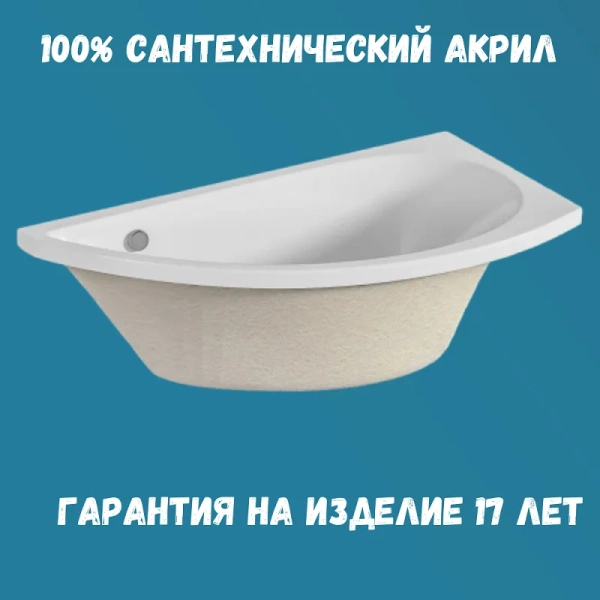 Ванна акриловая 1MarKa Piccolo 01пик1770пкп, 150 x 75 см, правая, с панелью, каркасом и сливом-переливом, белая, угловые, приставные, встраиваемые - фото 7