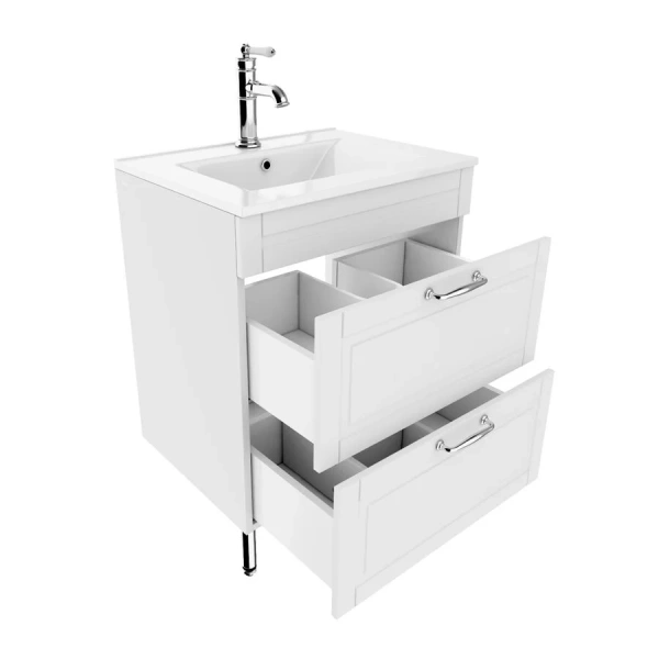 Тумба с раковиной напольная IDDIS Oxford OXF60W0i95K 60 см фрезерованный фасад - фото 3