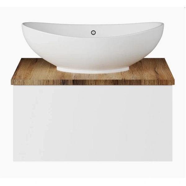 Тумба с раковиной подвесная Misty Ива 60 см с ящиком