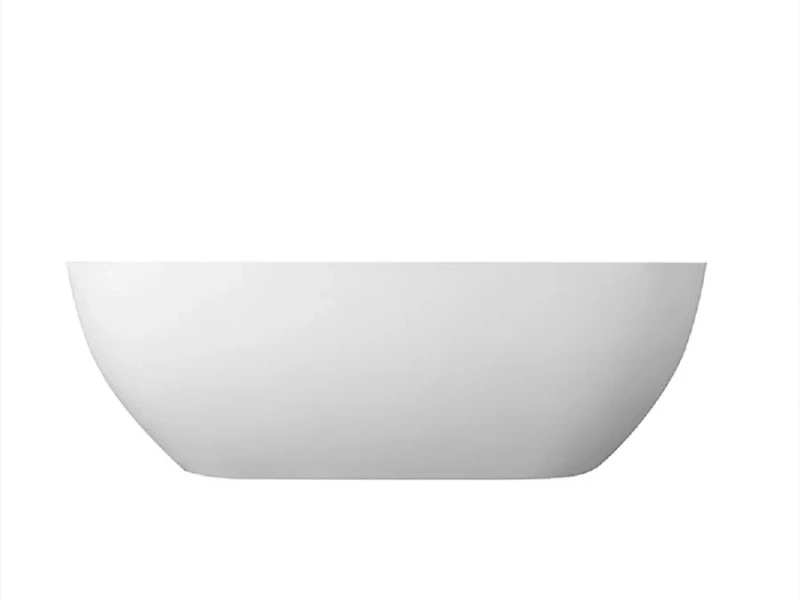 Ванна Uni-Flow Oval из искусственного камня Solid surface FS307-1750 Gloss White, 175 х 75 см, белая, овальные - фото 5