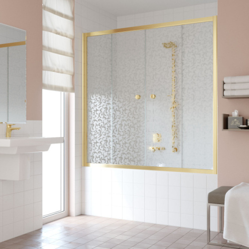 Душевая шторка на ванную стекло фея Vegas-glass Z2V 180 R03, раздвижные - фото 4