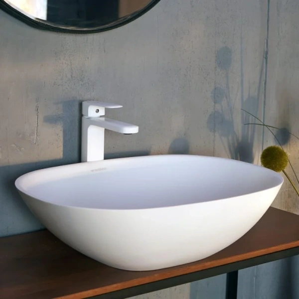 Раковина Montebianco Loreto Cinque 55 см белая матовая - фото 4