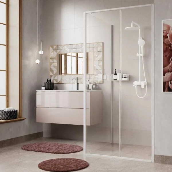 Душевой уголок WasserKRAFT Rhin 100х100 см профиль белый - фото 1