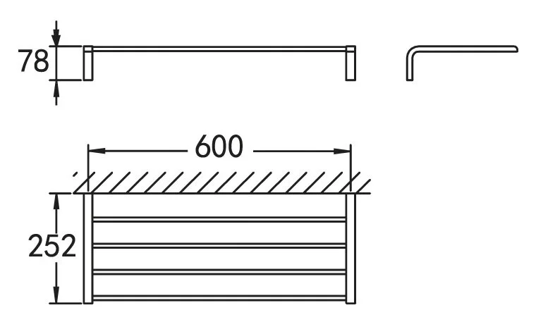 Полка-полотенцедержатель для ванной Art&Max Ultima AM-8928 - фото 2
