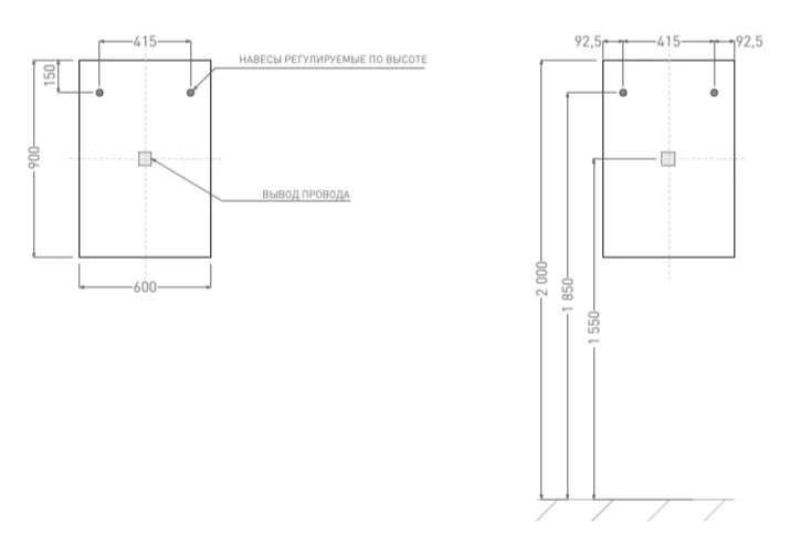 Зеркало с подсветкой Salini Ombra 60 см прямоугольное - фото 2