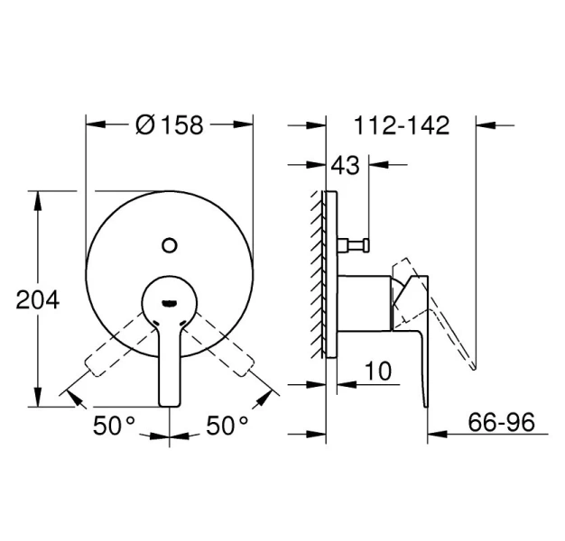 Смеситель для ванны встраиваемый Grohe Lineare 24064001 - фото 2