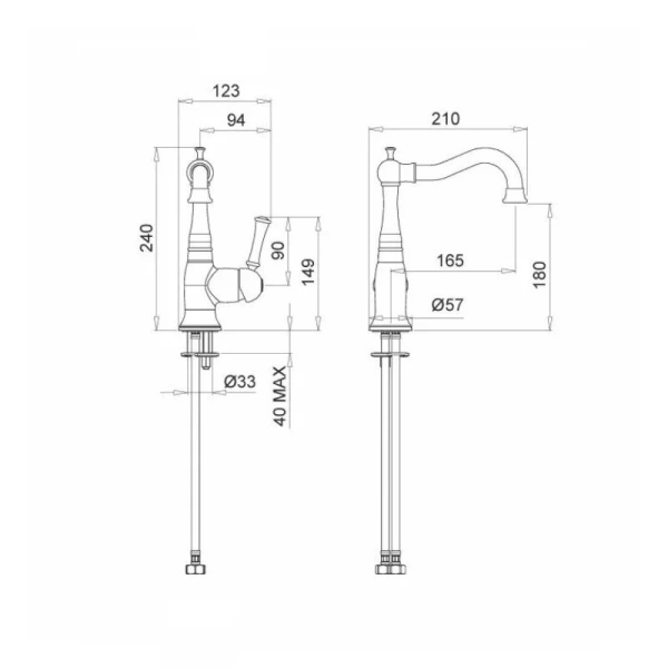 Смеситель для раковины Migliore Dallas 18 изогнутый излив - фото 2