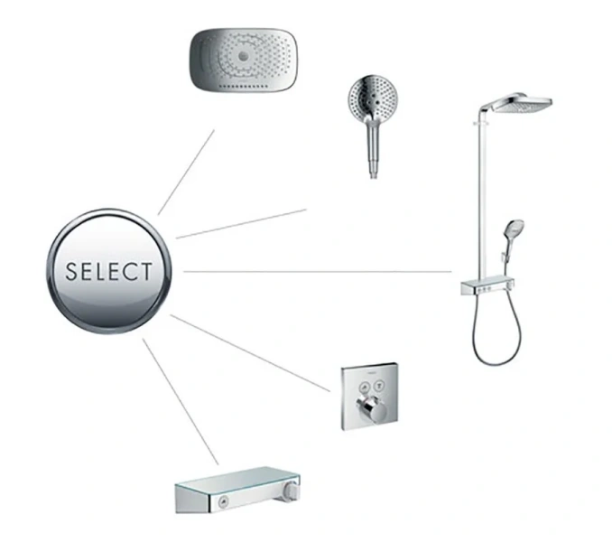 Душевая стойка Hansgrohe Raindance Select белый/хром, нет в наличии - фото 9