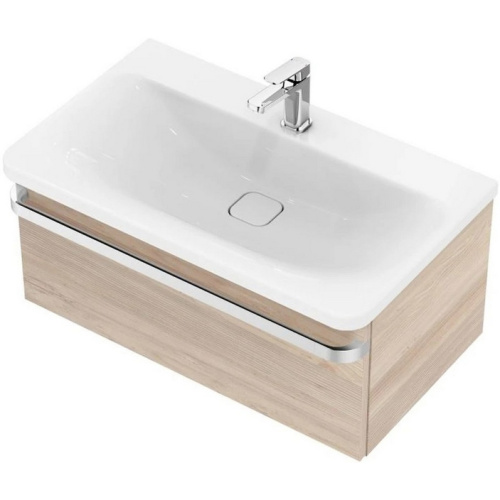 Тумба под раковину подвесная Ideal Standard Tonic II 80 см светло-коричневое дерево, современная, hi-tech - фото 3