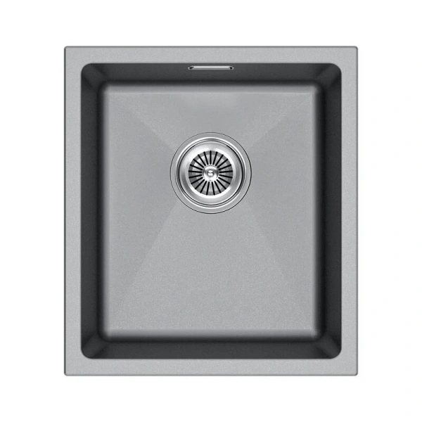 Мойка для кухни Paulmark Lumi 41 см серый металлик - фото 1