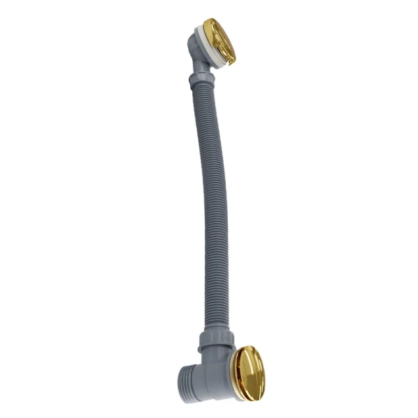 Слив-перелив WasserKRAFT глянцевое золото - фото 1