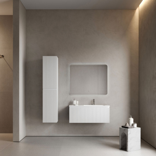 Тумба под раковину подвесная Sancos Snob R 1.0 100 см правая bianco, по запросу - фото 2