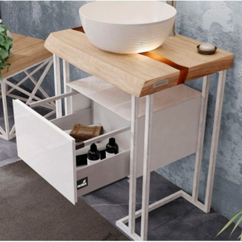 Тумба подвесная Velvex Gelou 45 см белая глянцевая, по запросу - фото 2