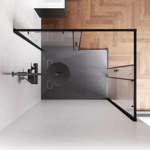 Душевой уголок Am.Pm X-Joy 120x90 см профиль черный - фото 4