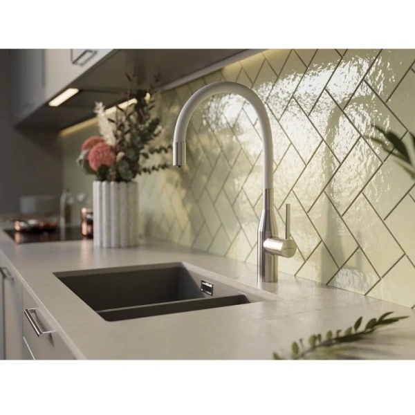 Смеситель для кухни Omoikiri Yatomi 2 Plus BN-BL нержавеющая сталь/черный, современные, hi-tech - фото 3