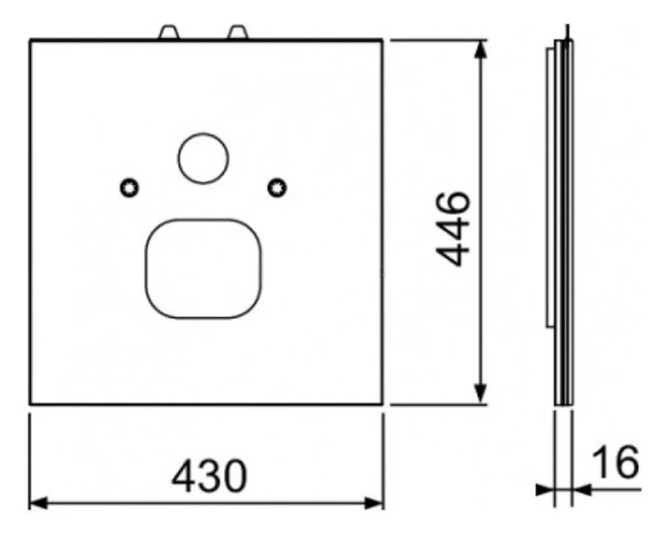 Нижняя панель Tece TECElux черная - фото 2