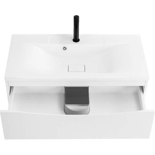 Тумба под раковину подвесная BelBagno Marino 100 см с двумя выкатными ящиками, bianco lucido, 100 см - фото 6