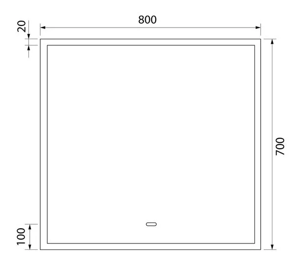 Зеркало с подсветкой IDDIS Slide 80 см прямоугольное, в наличии - фото 2