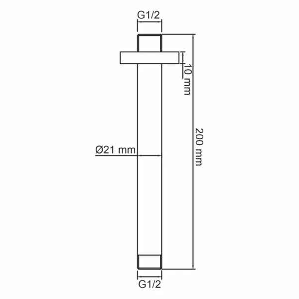Кронштейн для верхнего душа WasserKRAFT A23 потолочный - фото 2