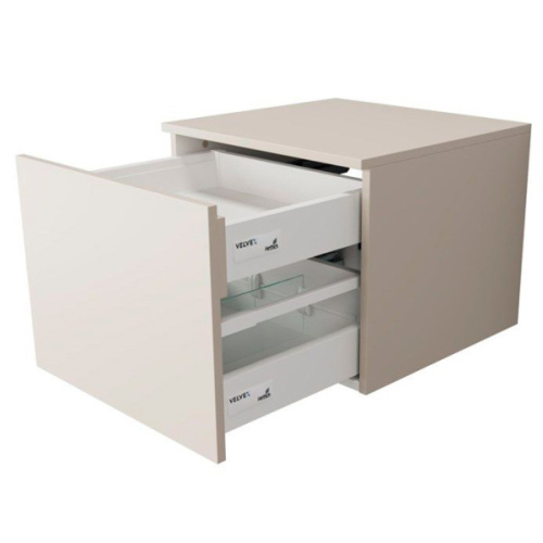 Тумба подвесная Velvex Unit 50 см шелк шампань, 50 см - фото 3