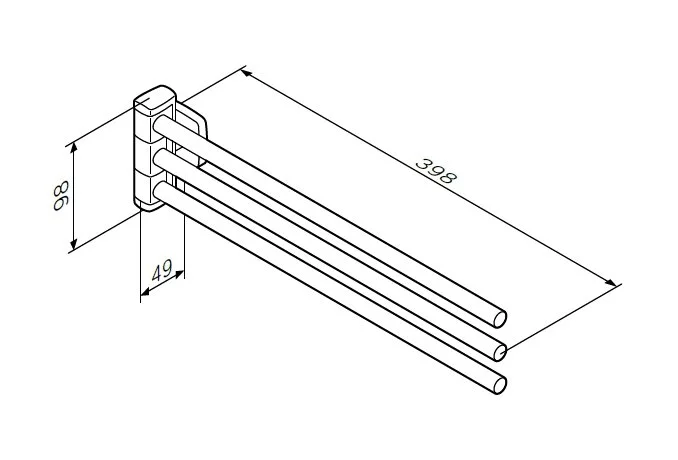 Вешалка-вертушка AM.PM Gem для полотенец, хром, современные, hi-tech - фото 2