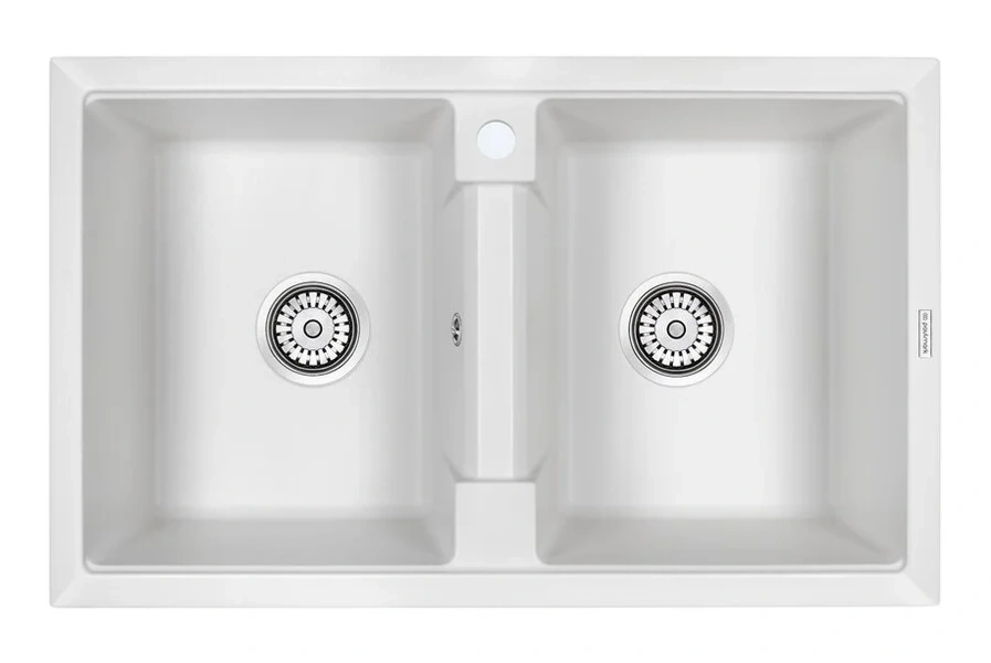 Мойка для кухни Paulmark Zwilling PM238150 81 см из кварцевого композита - фото 1
