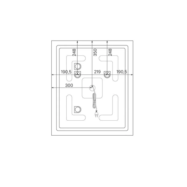 Зеркало с подсветкой IDDIS Oxford 60 см c термообогревом, современные, hi-tech - фото 3