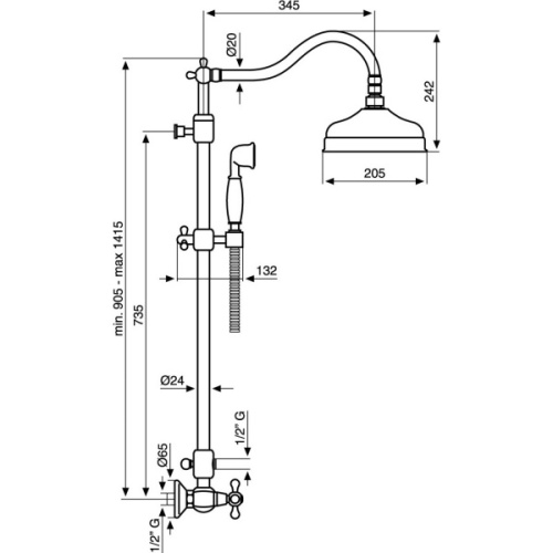 Душевая система Emmevi 1200218 - фото 2