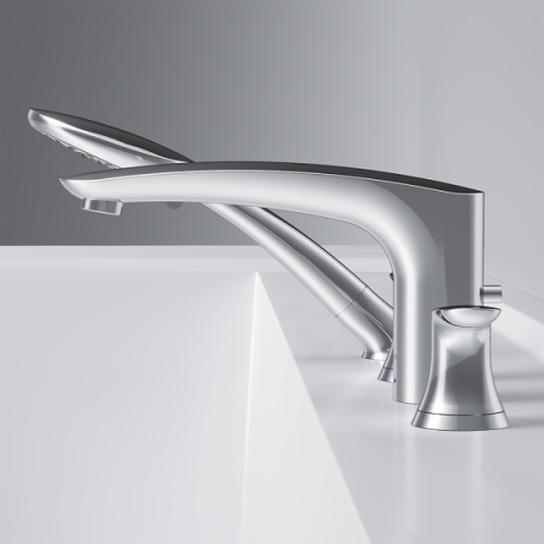 Смеситель для ванны AM.PM Like четырехсекционный хром, с душевой лейкой - фото 5