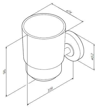 Стакан для ванной Am.Pm Bliss L стеклянный - фото 3