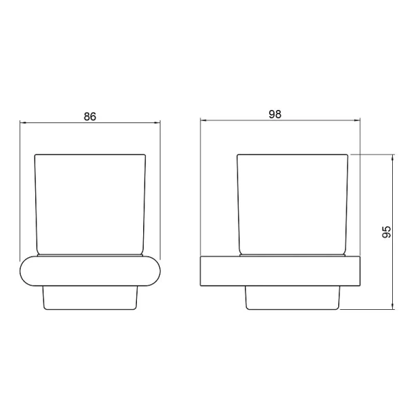 Стакан для ванной Timo Luiro черный матовый - фото 2