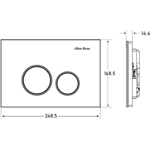 Клавиша смыва Allen Brau Priority белая/кнопки хром - фото 3