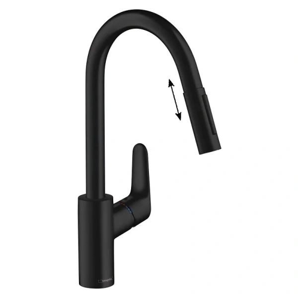 Смеситель для кухни Hansgrohe Focus с выдвижным изливом, хром - фото 4