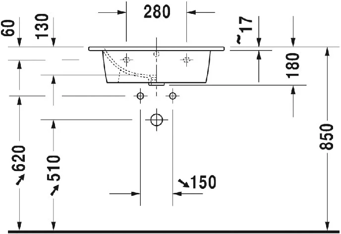 Раковина встраиваемая Duravit ME by Starck  233663 - фото 3