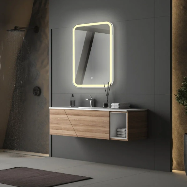 Зеркало с подсветкой Abber See 55 см прямоугольное, прямоугольные - фото 5