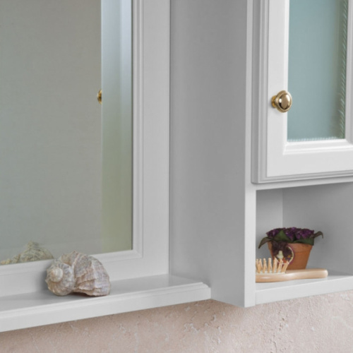 Шкаф для ванной, петли справа, цвет белый матовый, фурнитура золото, La Beaute Michel, по запросу index_1 - фото 4