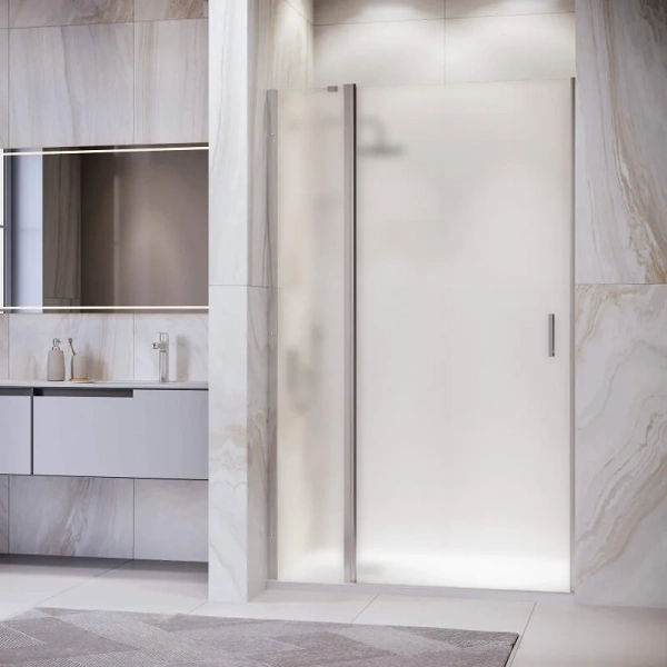 Душевая дверь в нишу RGW Leipzig LE-004 100 см профиль хром, стекло матовое - фото 1