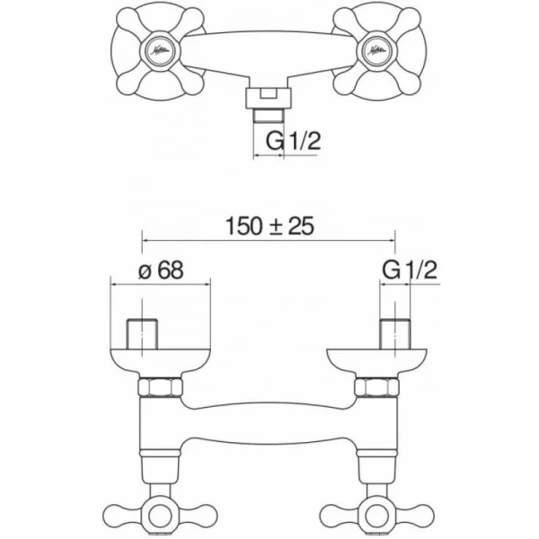 Смеситель для душа Nobili Grazia GRC5003/1 вентильное управление - фото 2