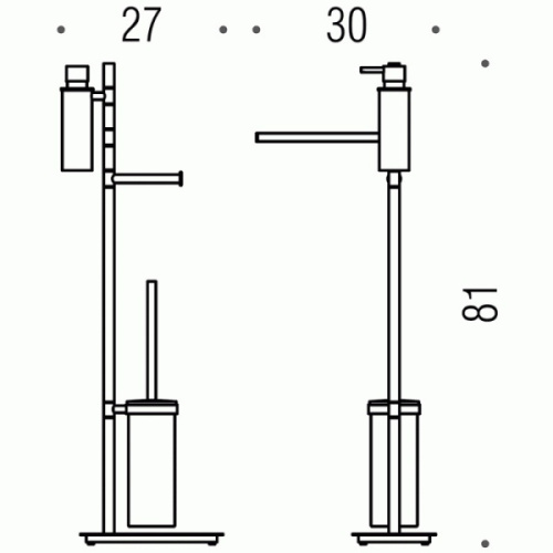 Стойка для ванной Colombo Square хром - фото 3