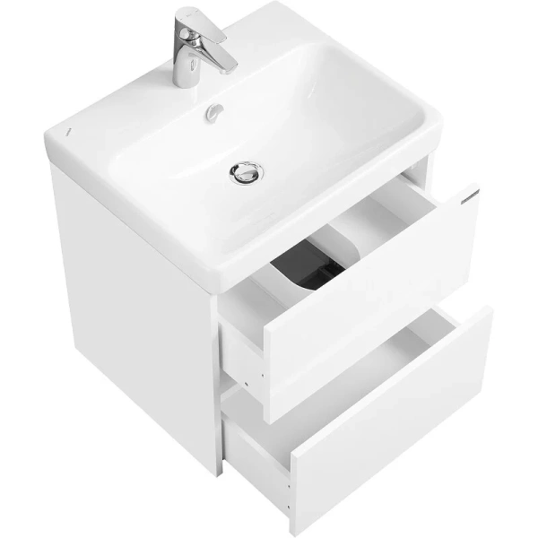 Тумба с раковиной подвесная Акватон Сканди 1A2517K0SD 55 см с ящиками, в наличии - фото 2