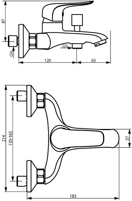 Смеситель для ванны и душа RedBlu by Damixa Palace Evo 321000000 - фото 3