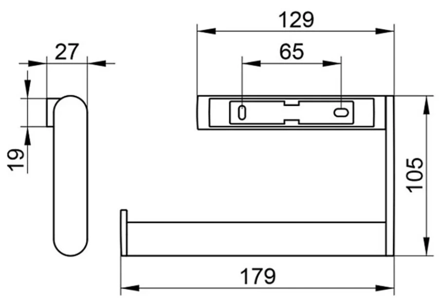 Полотенцедержатель для ванной  Keuco Plan 14922, современные, hi-tech - фото 2