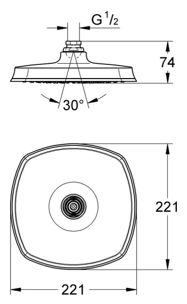 Верхний душ Grohe Grandera 27974 - фото 4