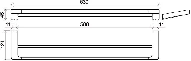 Полотенцедержатель Ravak 10° хром, современные, hi-tech - фото 2