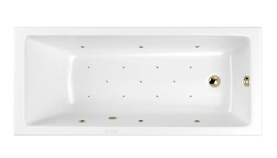 Ванна гидромассажная Whitecross Wave Relax, 160 х 80 см, увеличенная толщина акрила, усиленная армировка, белый/бронза, 0101.160080.100.RELAX.BR - фото 1