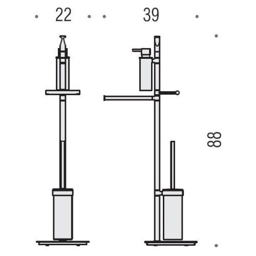 Стойка для ванной Colombo Planets латунь - фото 3