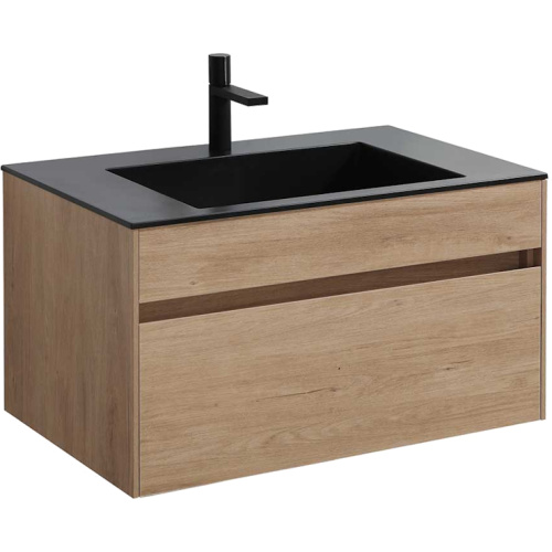 Тумба под раковину подвесная Vincea Chiara 79,2 см N.Oak, светло-коричневая - фото 7